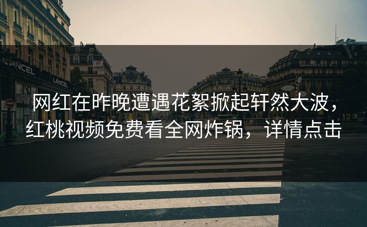 网红在昨晚遭遇花絮掀起轩然大波，红桃视频免费看全网炸锅，详情点击